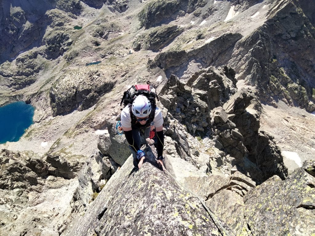 Escalade grande voie granite - Secteur la Mongie - Pic des Quatres Thermes